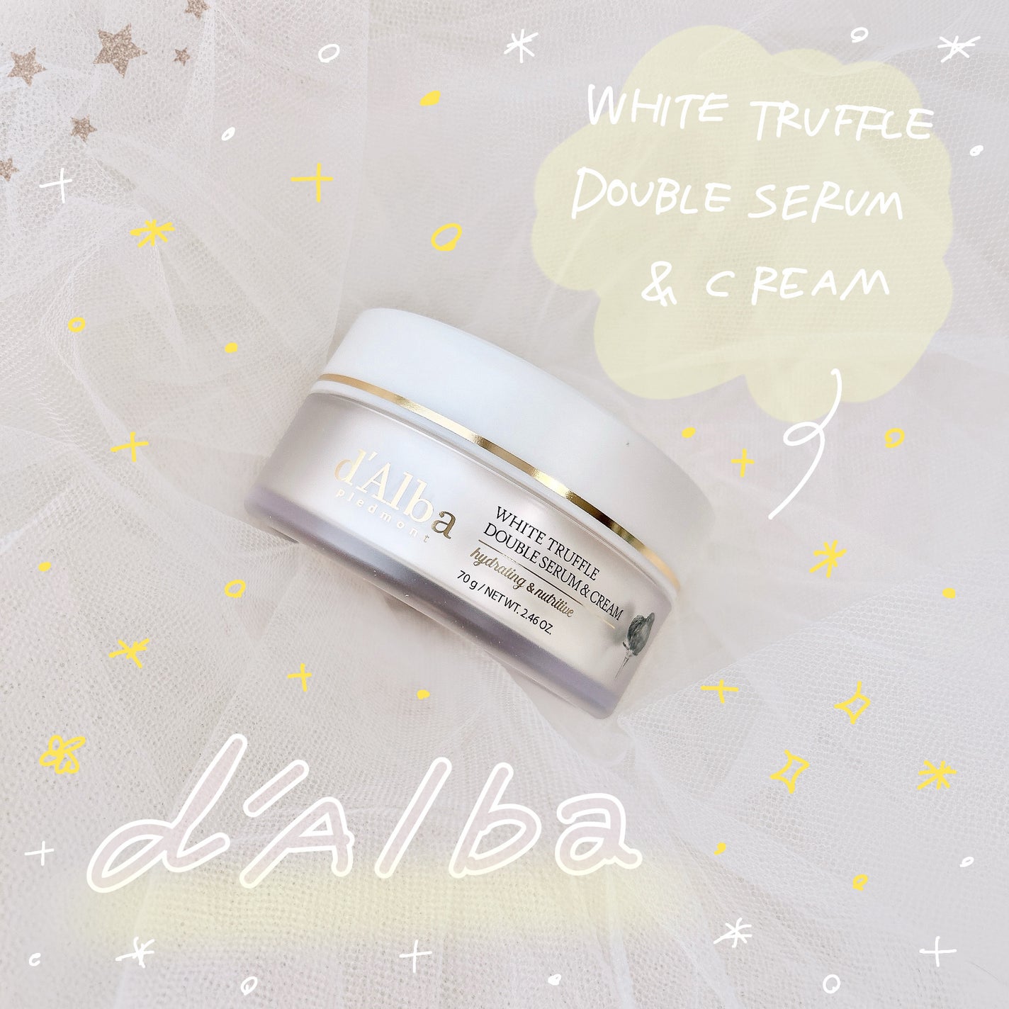 ホワイトトリュフダブルセラムアンドクリーム/ダルバ/フェイスクリームを使ったクチコミ(1枚目)