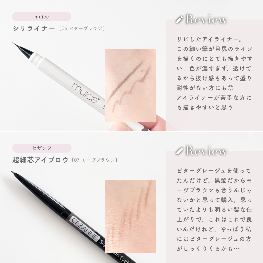 シリライナー/muice/リキッドアイライナーを使ったクチコミ（3枚目）