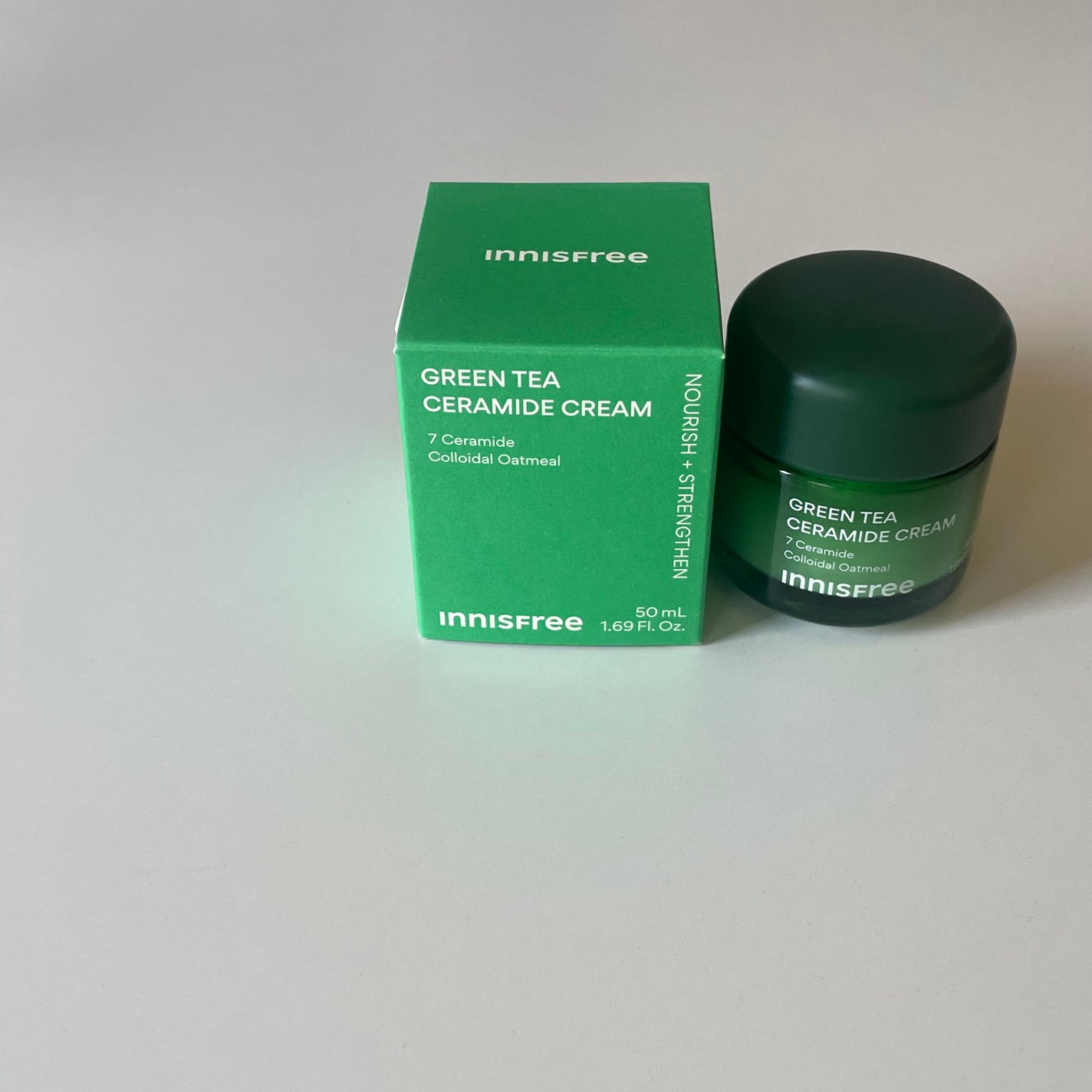 グリーンティー セラミド バリア クリーム/innisfree/フェイスクリームを使ったクチコミ(2枚目)