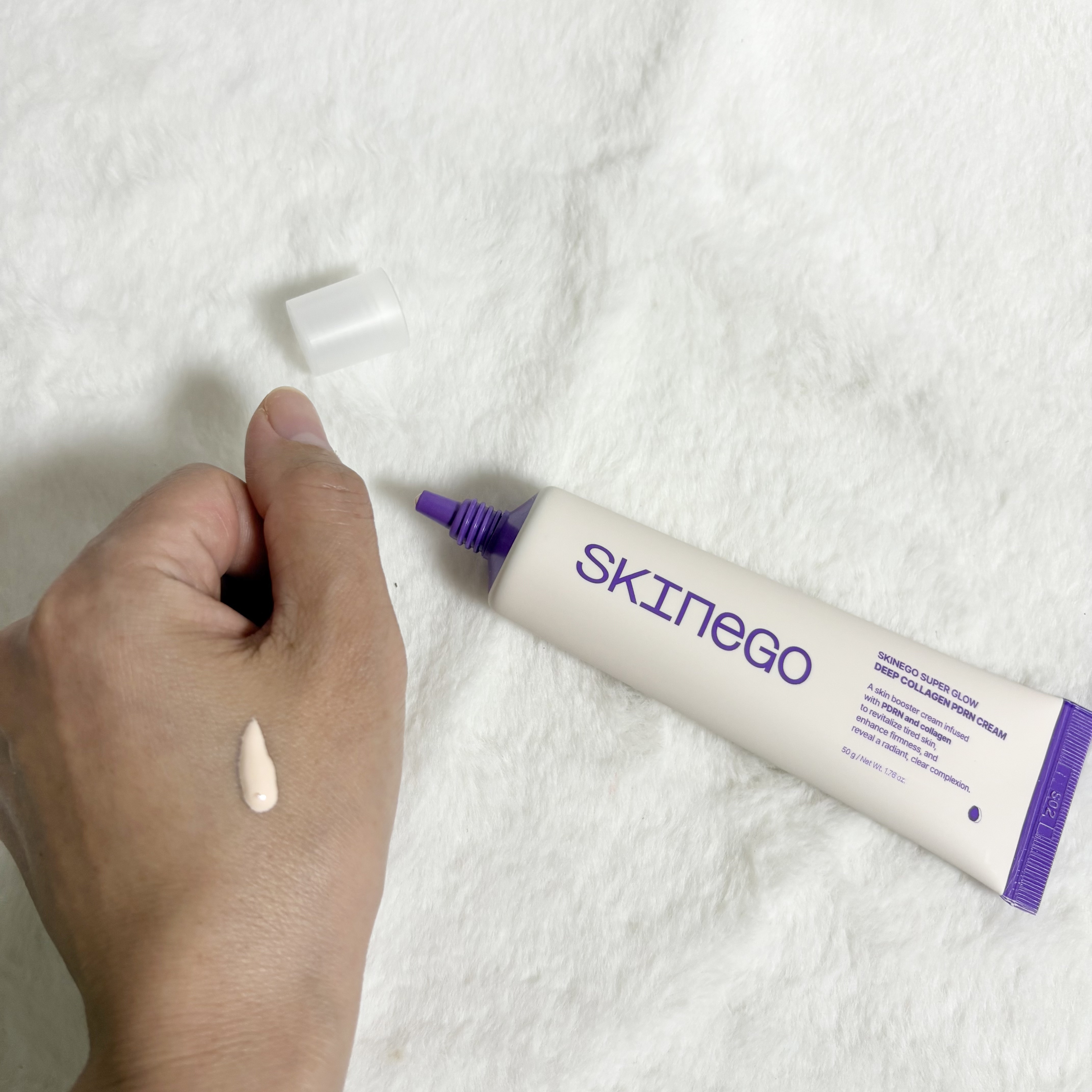 SKINEGO SUPER GLOW DEEP COLLAGEN PDRN CREAM/SKINEGO/フェイスクリームを使ったクチコミ（2枚目）