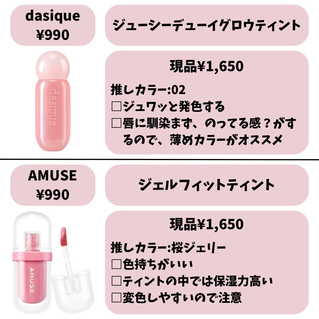 デューティント/AMUSE/リップティントを使ったクチコミ(5枚目)