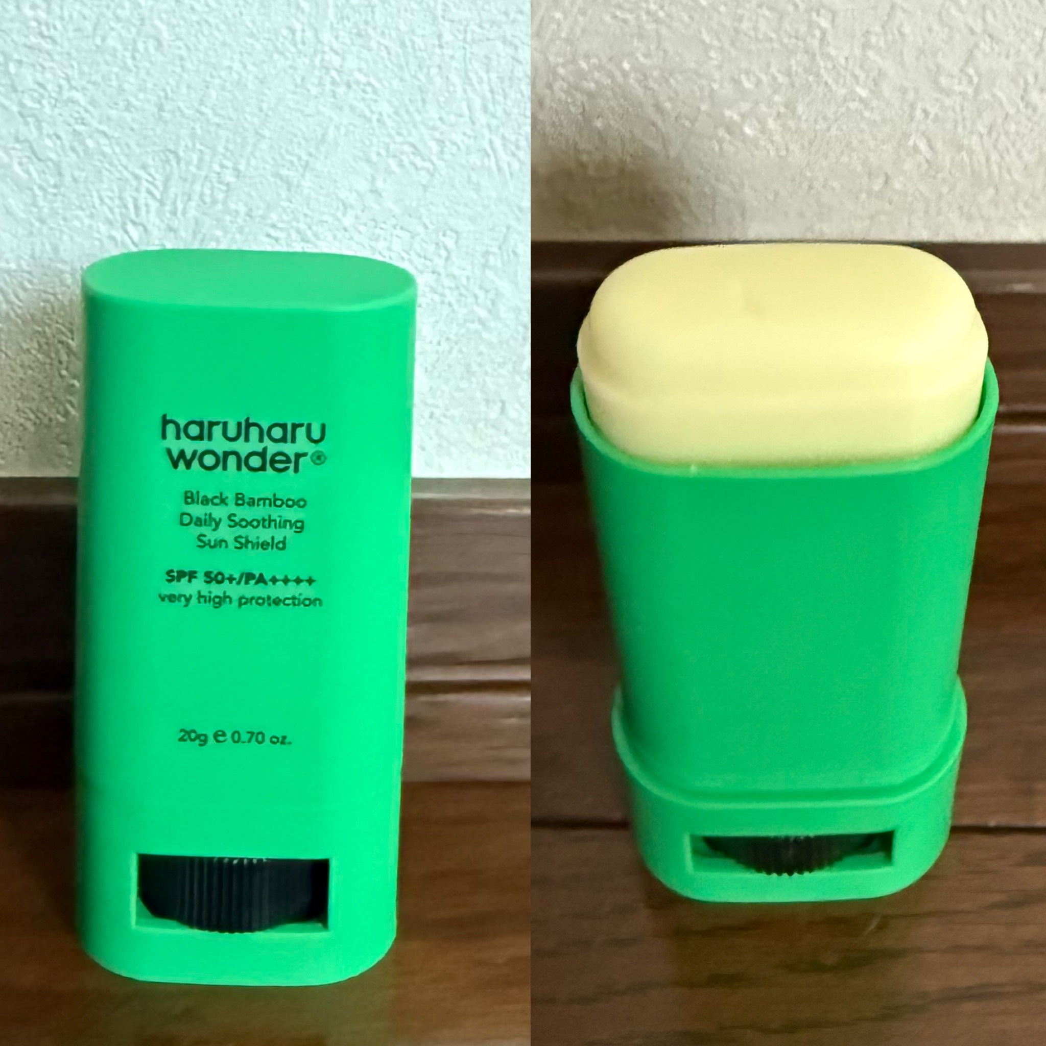 HARUHARUWONDER

BLACK BAMBOO DAILY SOOTHING SUN 

SHIELD

SPF50+/PA++++

20g

塗り心地サラサラタイプのスティック

日焼け止め！

顔や身体に使える！

香りは感