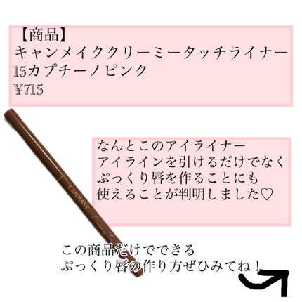 クリーミータッチライナー/キャンメイク/ジェルアイライナーを使ったクチコミ(2枚目)