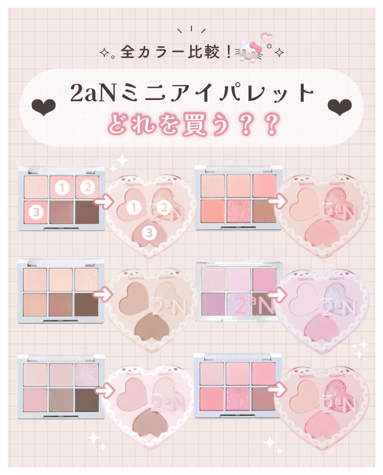 ラブクローバーパレット/2aN/アイシャドウパレットを使ったクチコミ（1枚目）