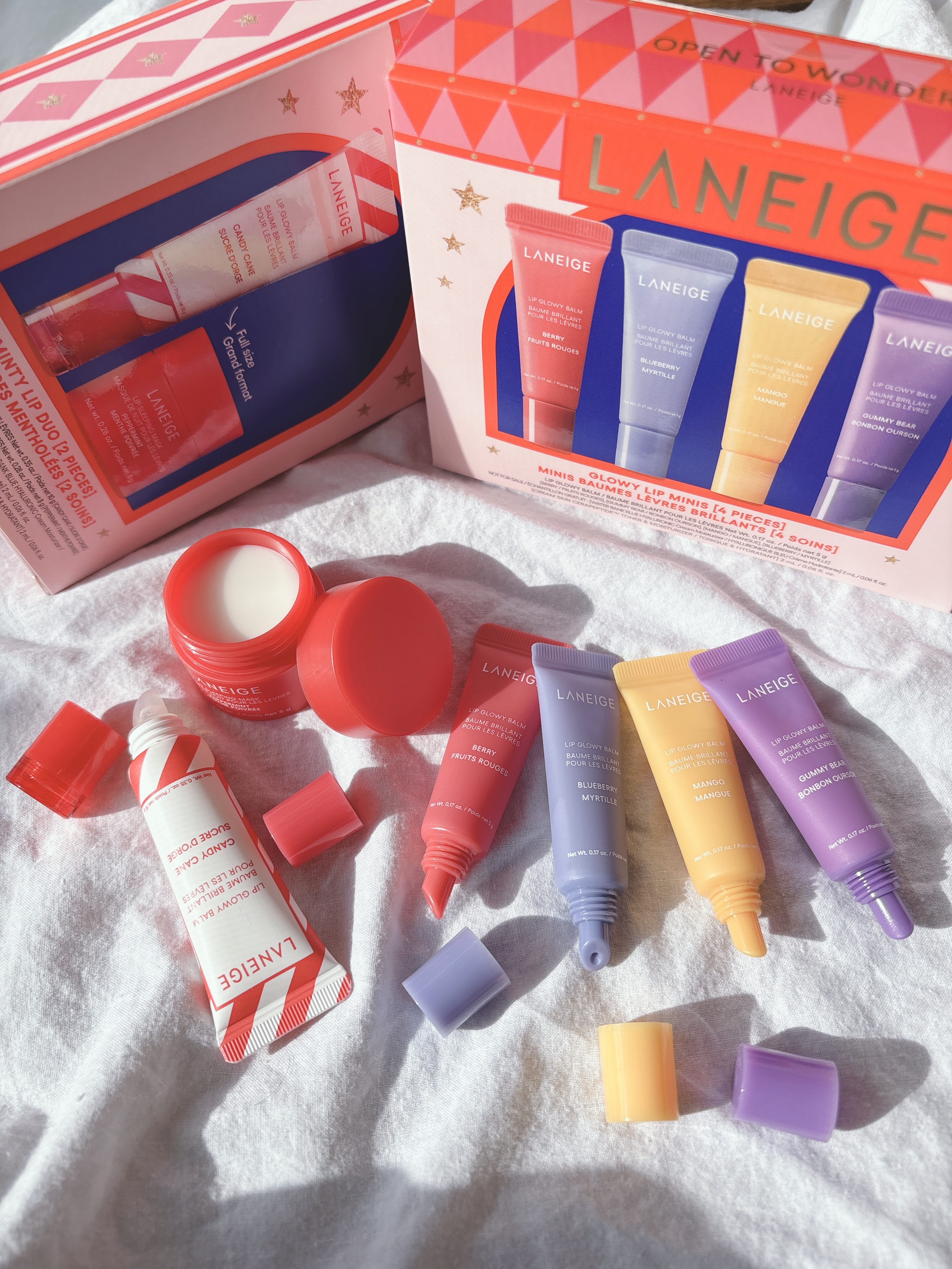 リップグロウィバーム ミニキット N/LANEIGE/リップケアを使ったクチコミ（3枚目）