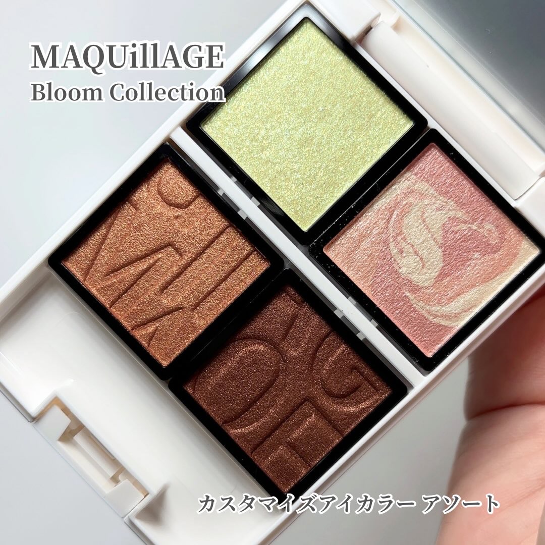 Bloom Collection カスタマイズアイカラー アソート（限定カラー） EX01 キャメルマーブルアソート/マキアージュ/アイシャドウを使ったクチコミ（1枚目）