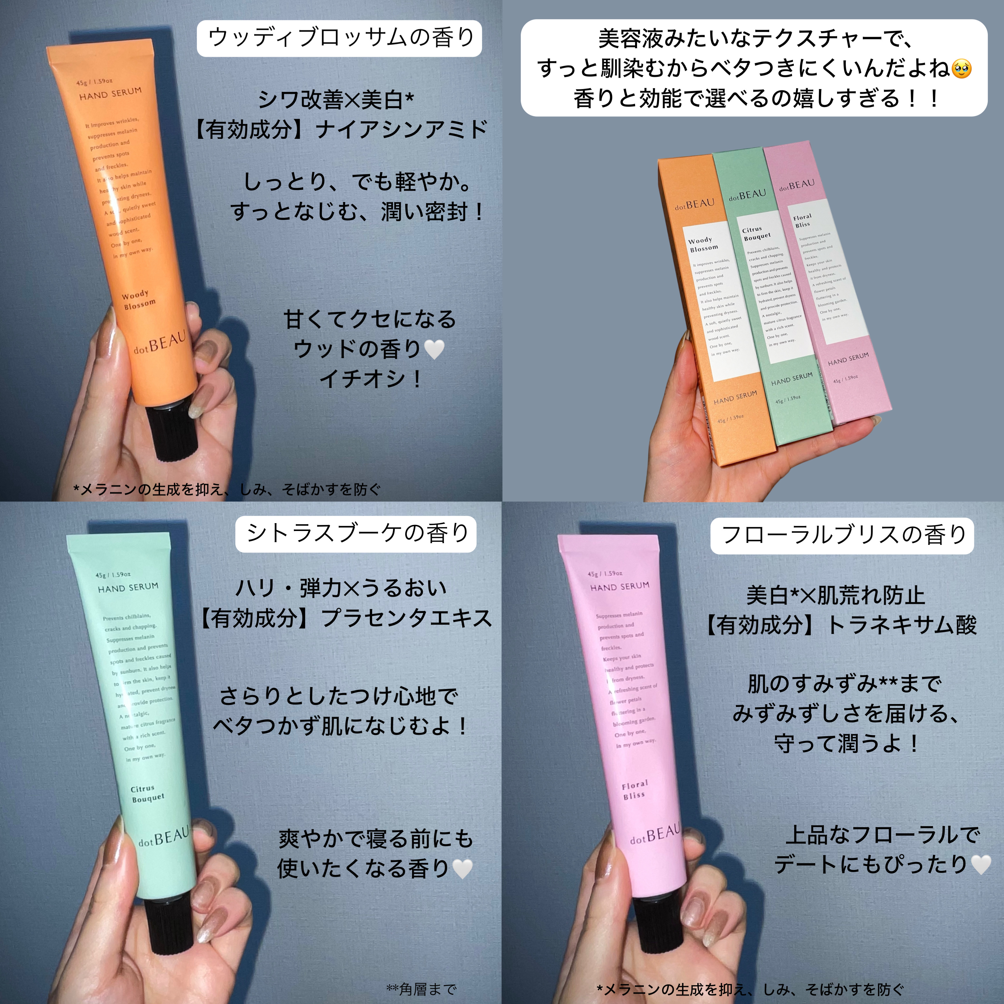 ドットビュー ハンドセラム ウッディブロッサムの香り/dotBEAU/ハンドクリームを使ったクチコミ（3枚目）