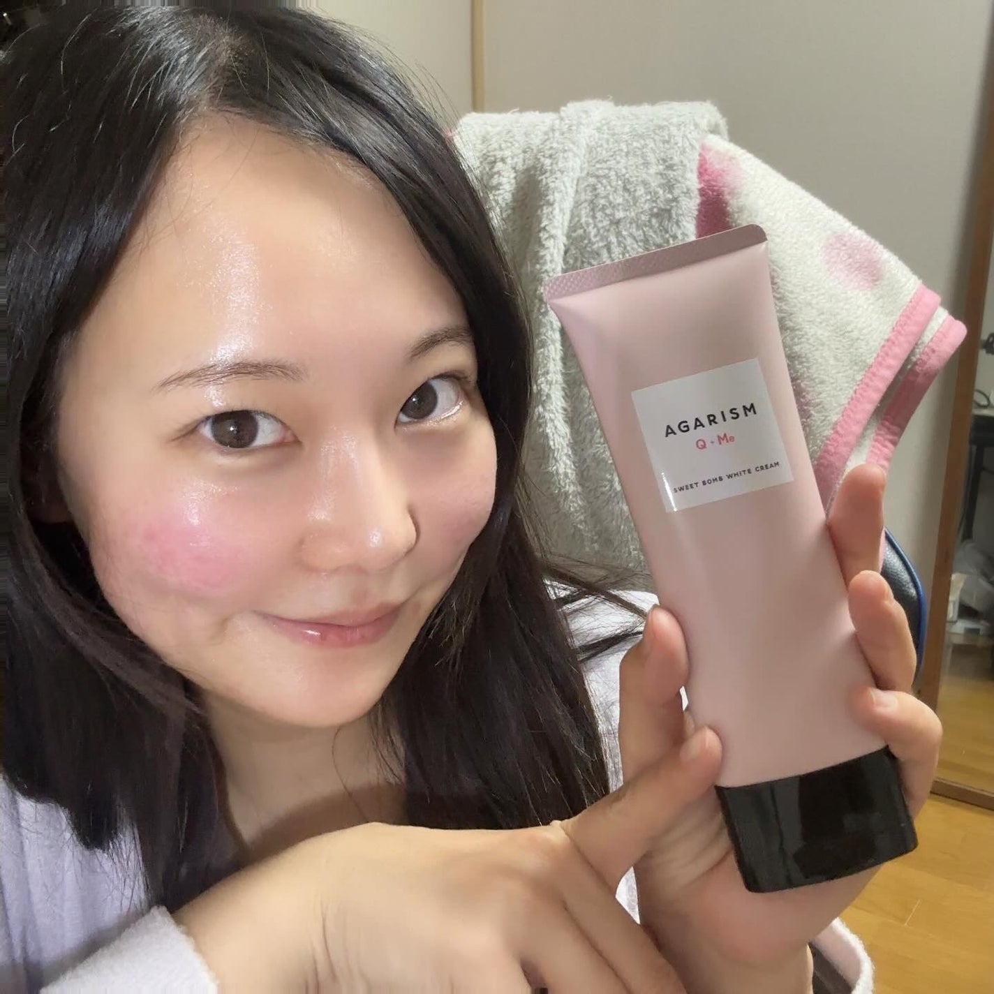 キューミースウィートボムホワイトクリーム/AGARISM/ボディクリームを使ったクチコミ(5枚目)