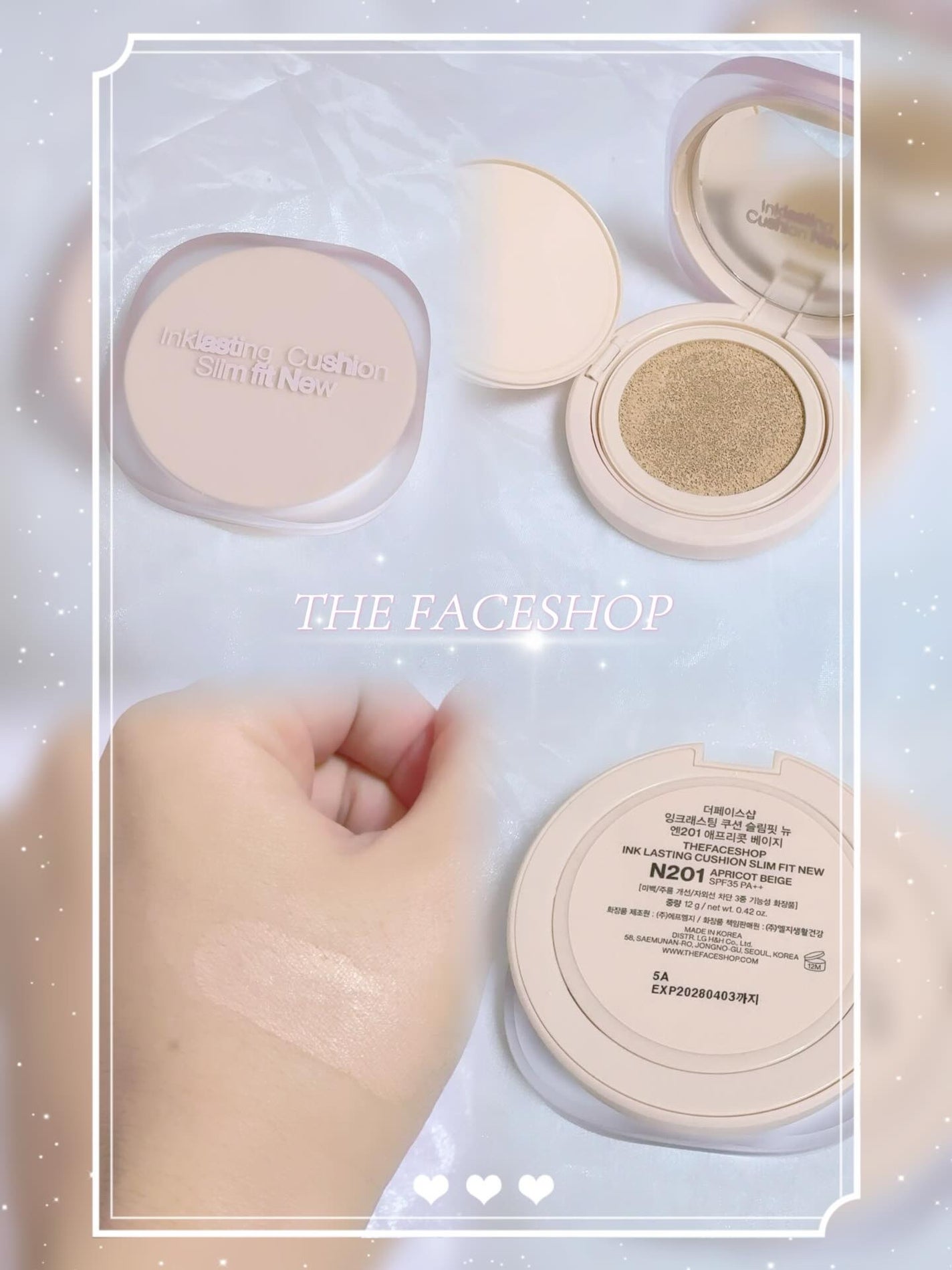 インクラスティングクッションファンデーション/THE FACE SHOP/クッションファンデーションを使ったクチコミ(1枚目)