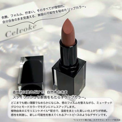 セルヴォーク ルージュ オー ミューテッドグロウ/Celvoke/口紅を使ったクチコミ(2枚目)