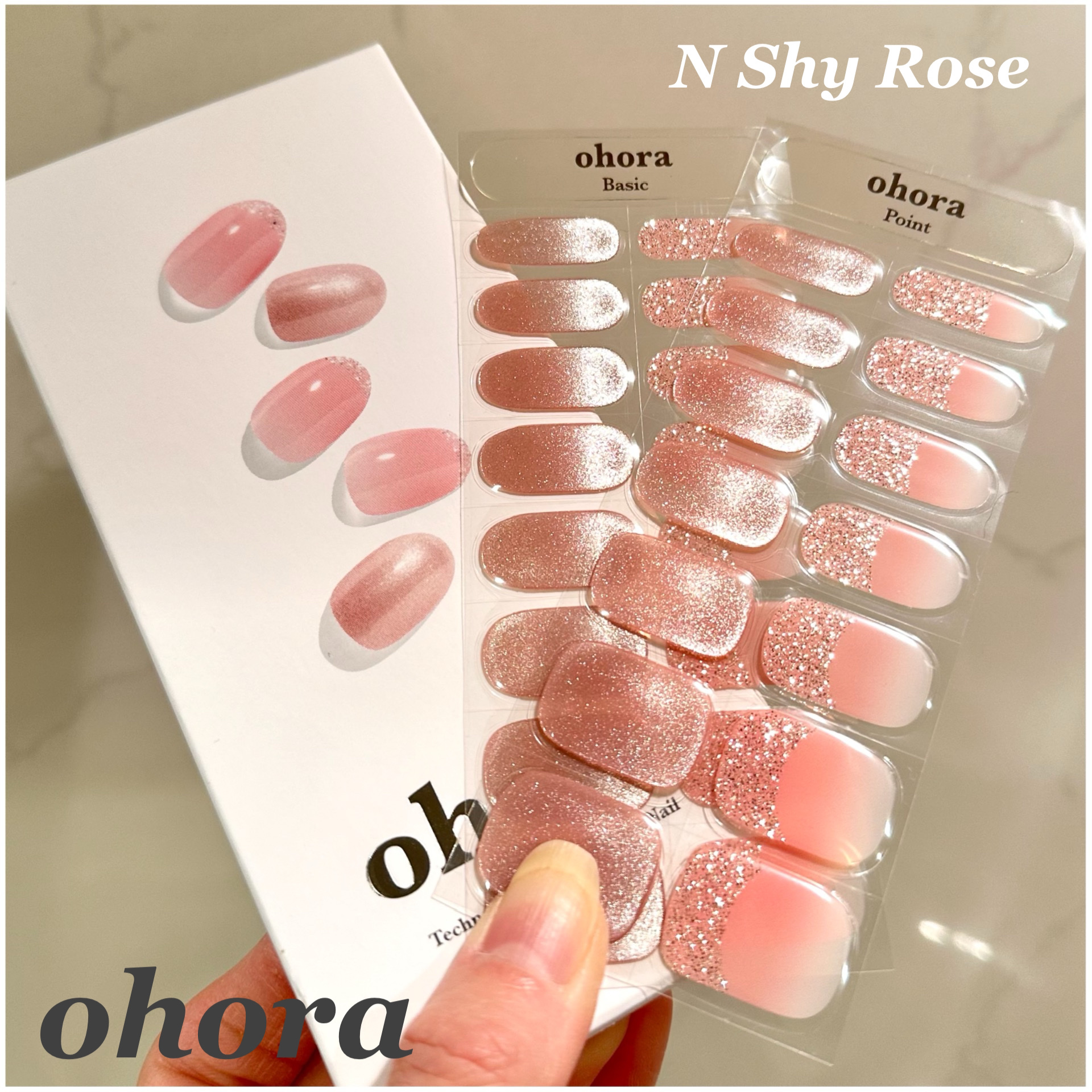 セミキュアジェルネイル（ハンド）/ohora/ネイルシールを使ったクチコミ（2枚目）