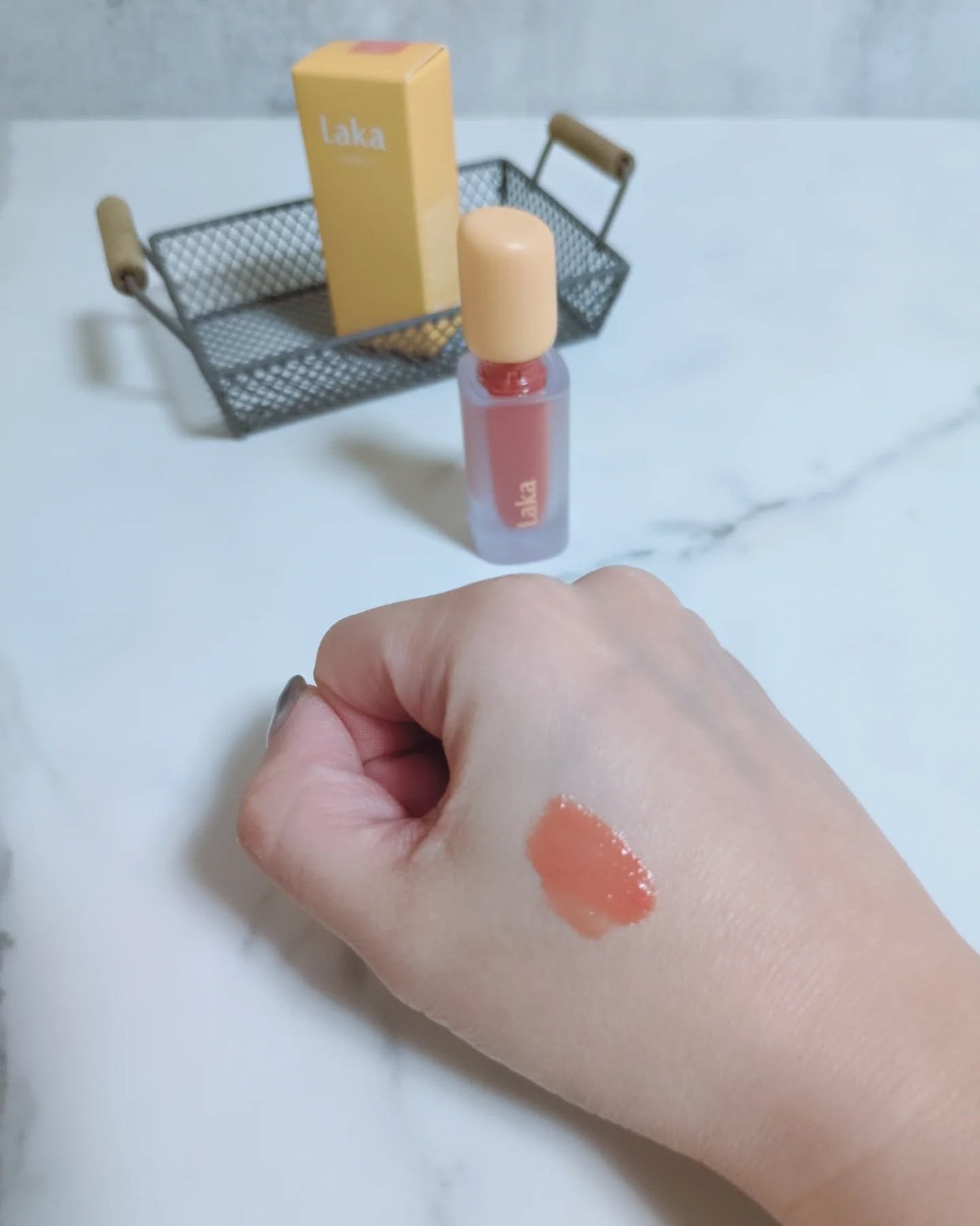 みぃ on LIPS 「Laka フルーティーグラムティント(125マンゴー)@lak..」(4枚目)