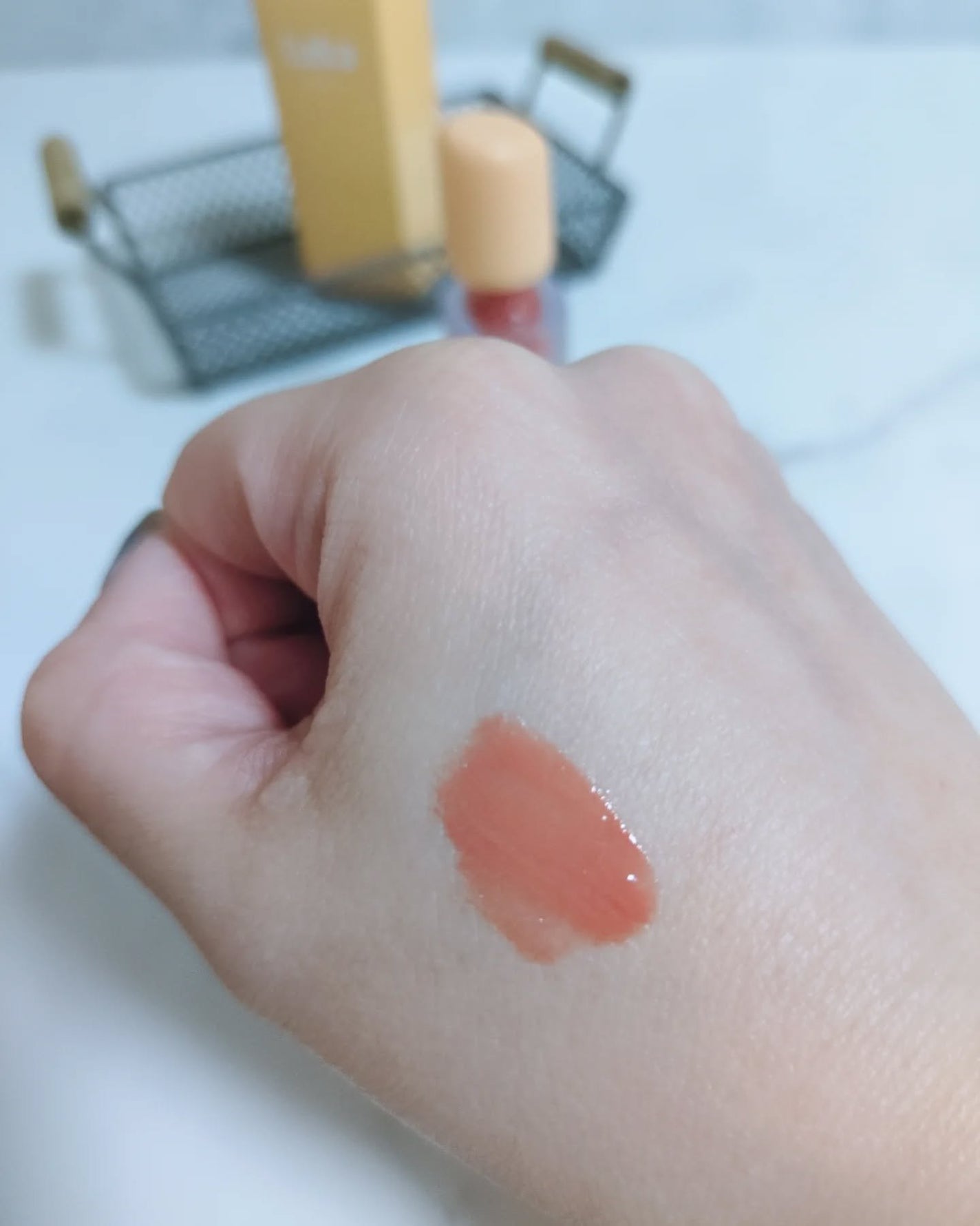 みぃ on LIPS 「Laka フルーティーグラムティント(125マンゴー)@lak..」(5枚目)