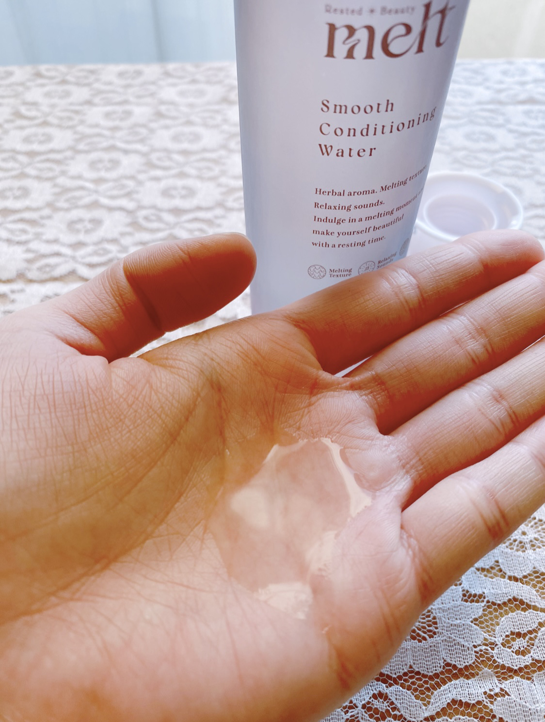スムース コンディショニング ウォーター/melt/アウトバストリートメントを使ったクチコミ（2枚目）