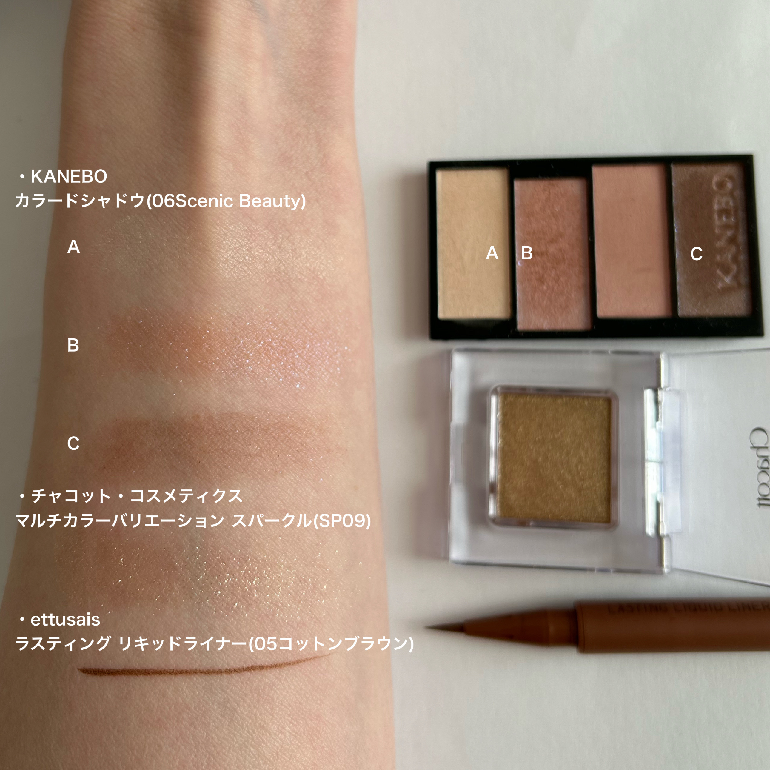 カラードシャドウ/KANEBO/アイシャドウパレットを使ったクチコミ（3枚目）