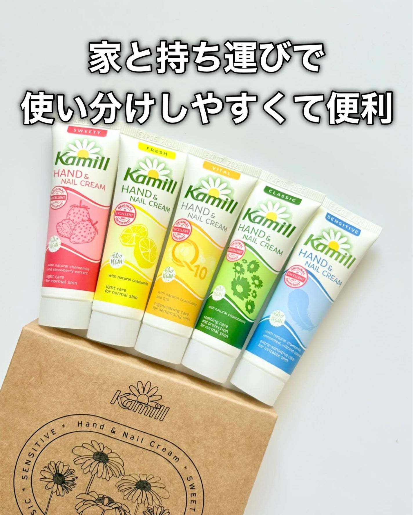 ハンド&ネイルクリームミニ 企画セット30ml*5/カミール/その他キットセットを使ったクチコミ(6枚目)