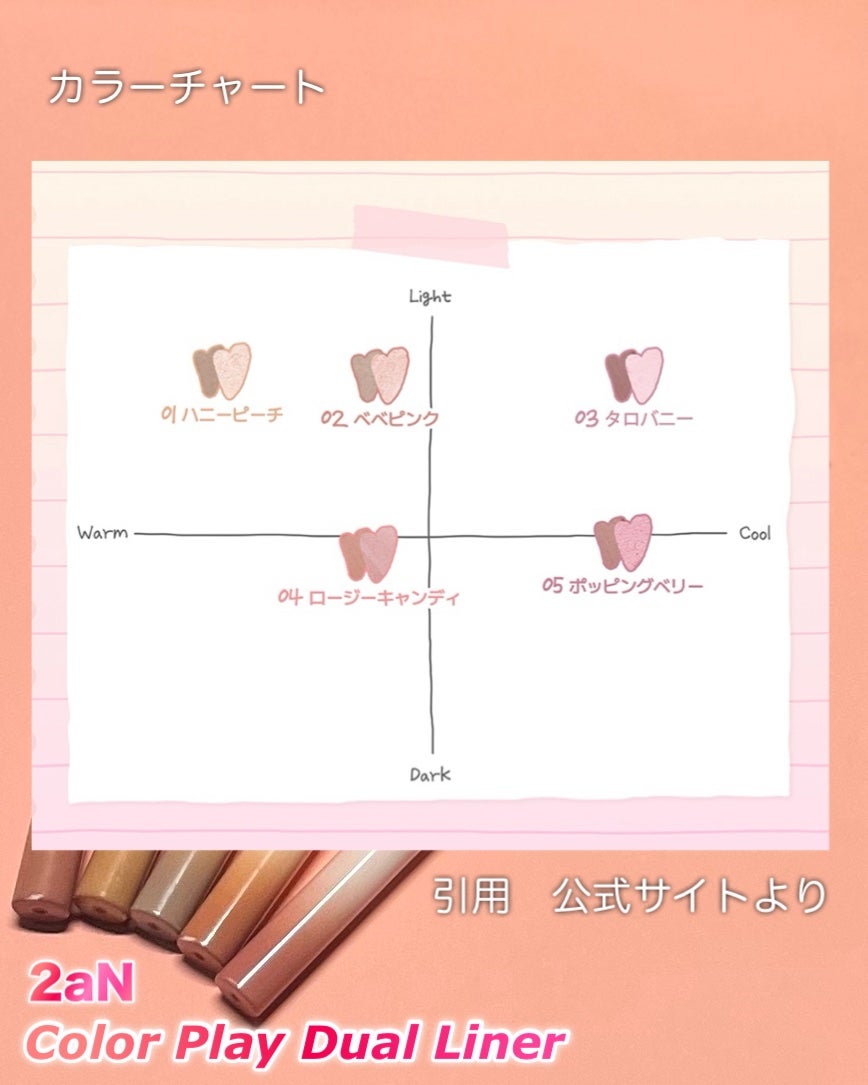 カラープレイデュアルライナー/2aN/スティックアイシャドウを使ったクチコミ(8枚目)