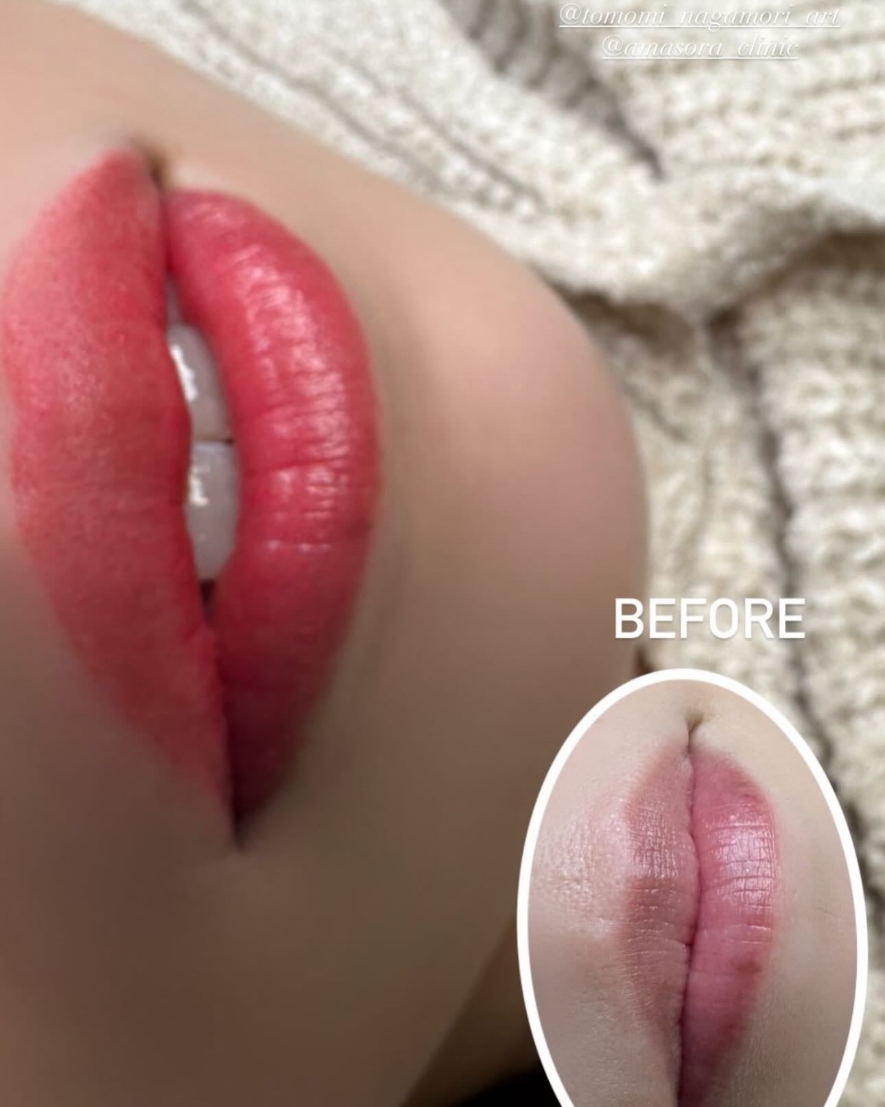 ヘアメイクみどり【YouTube】 on LIPS 「リップアートメイク経過3日後‼️初めてのリップアートメイク💄💋..」(6枚目)