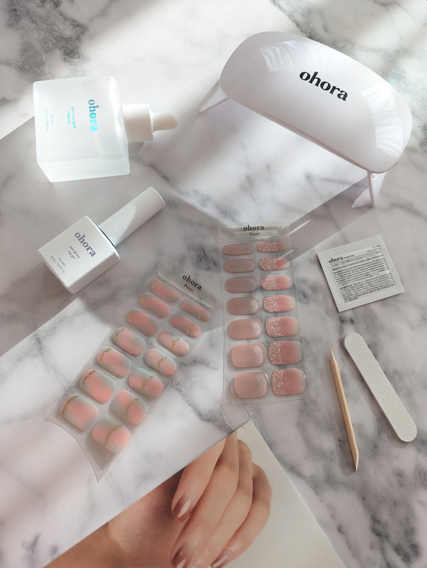 セミキュアジェルネイル(ハンド)/ohora/ネイルシールを使ったクチコミ(4枚目)