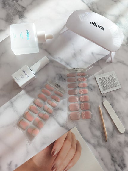 セミキュアジェルネイル(ハンド)/ohora/ネイルシールを使ったクチコミ(4枚目)