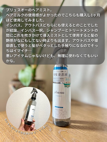 ハイドロミストN/plus eau/アウトバストリートメントを使ったクチコミ(2枚目)