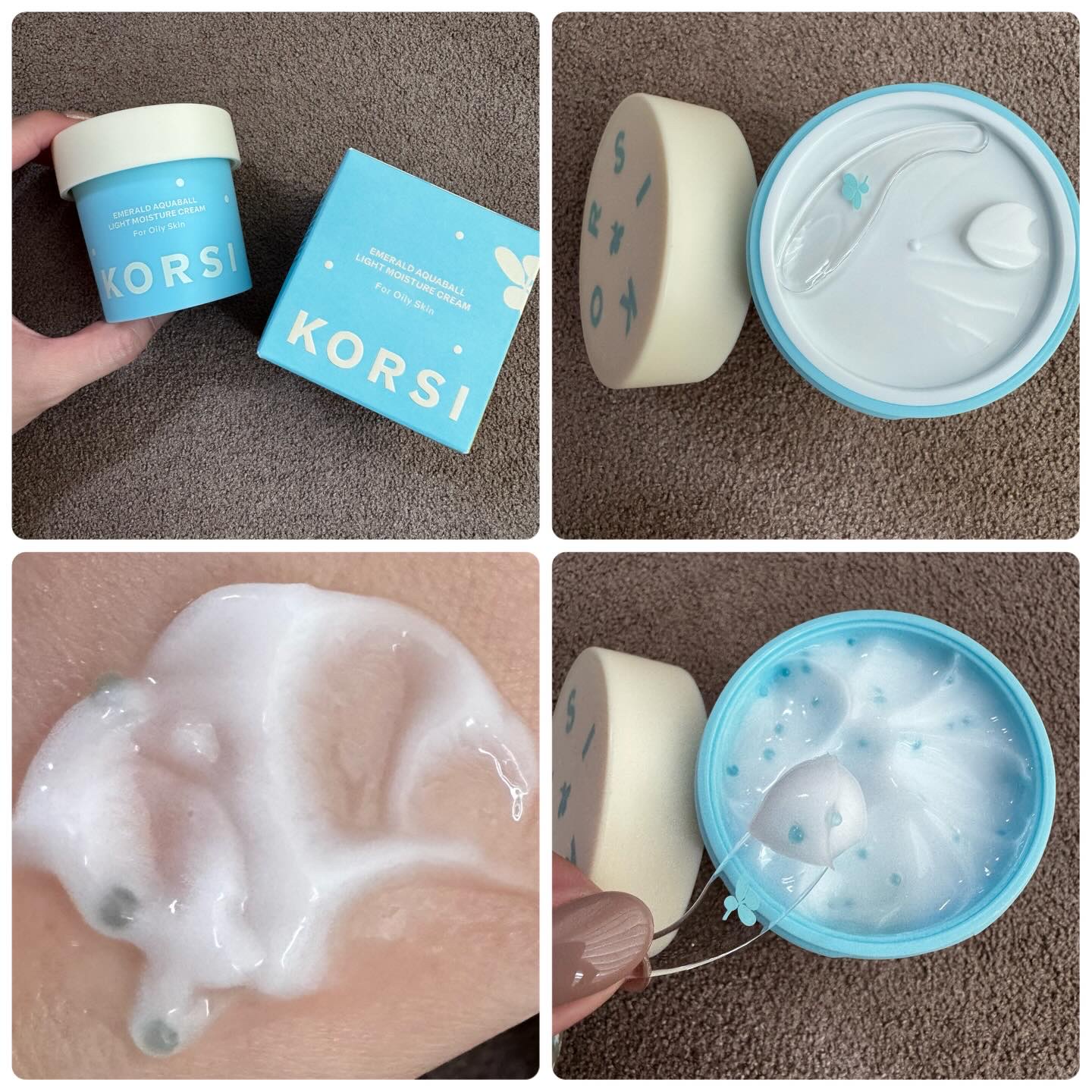 エメラルドアクアボール濃潤保湿クリーム/KORSI/フェイスクリームを使ったクチコミ（2枚目）
