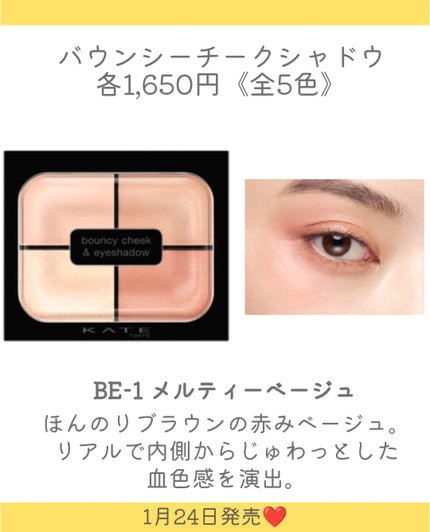 バウンシーチークシャドウ/KATE/マルチパレットを使ったクチコミ(3枚目)
