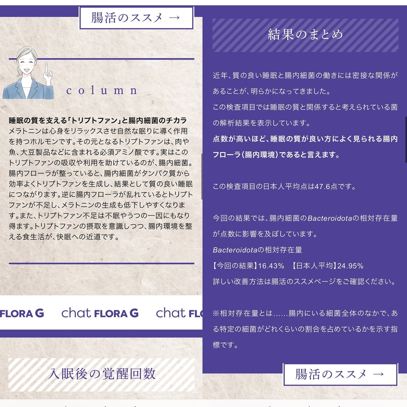 chat FLORA G/株式会社KEAN Health/遺伝子検査キットを使ったクチコミ(6枚目)