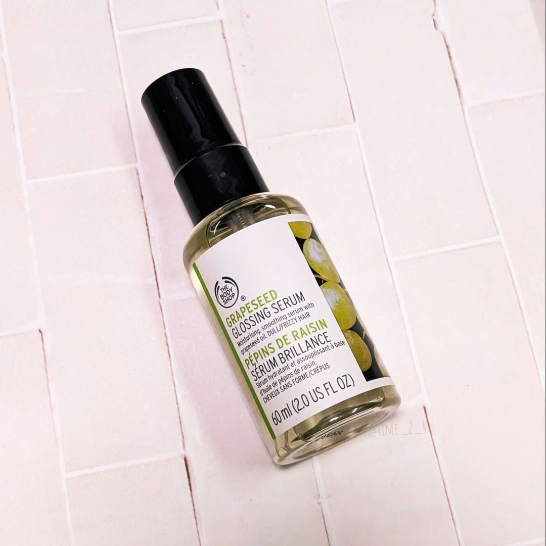 グレープシード グロッシング ヘアセラム/THE BODY SHOP/ヘアオイルを使ったクチコミ（1枚目）