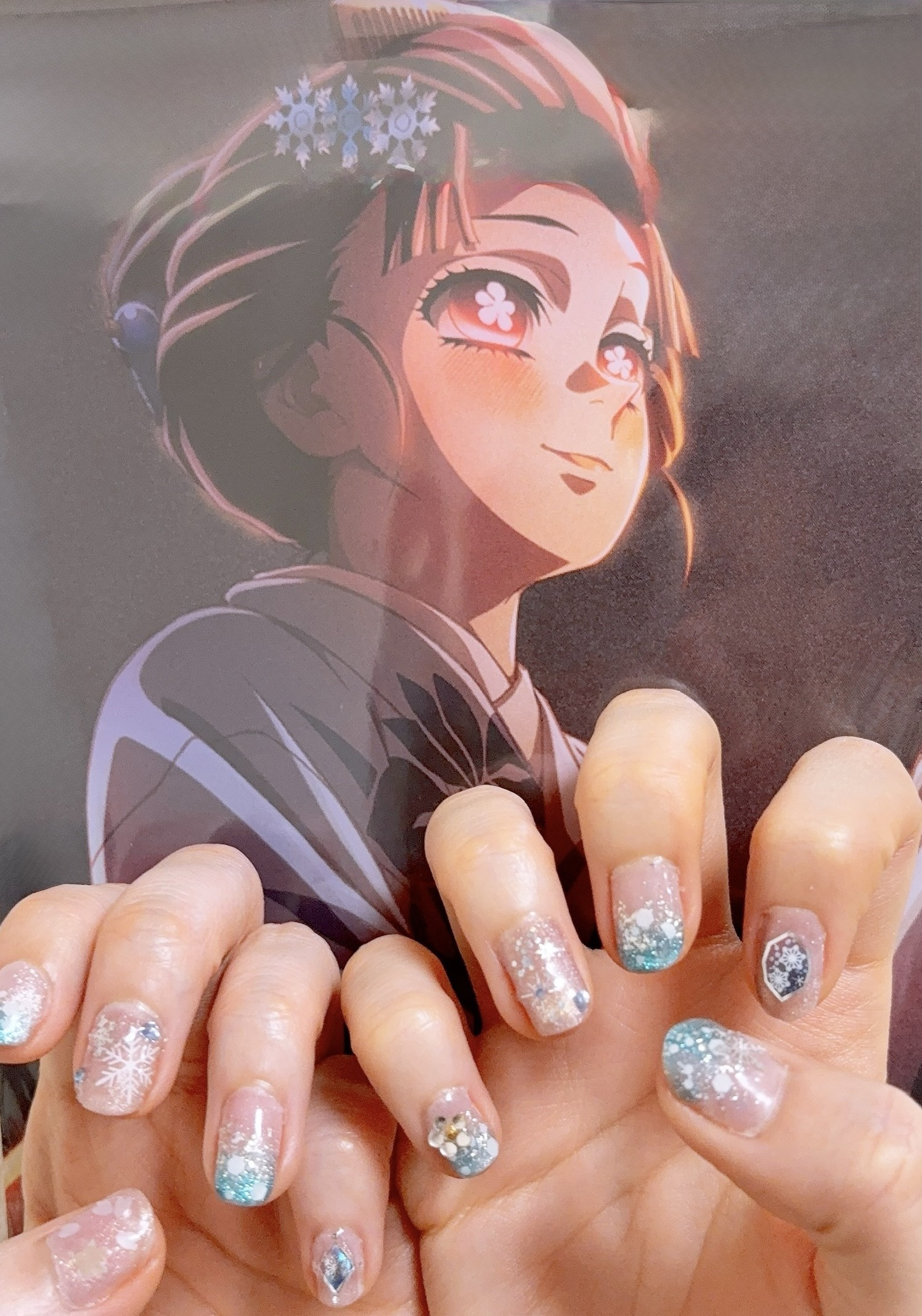 グリッター６個セット/DAISO/ネイルチップ・パーツを使ったクチコミ（1枚目）