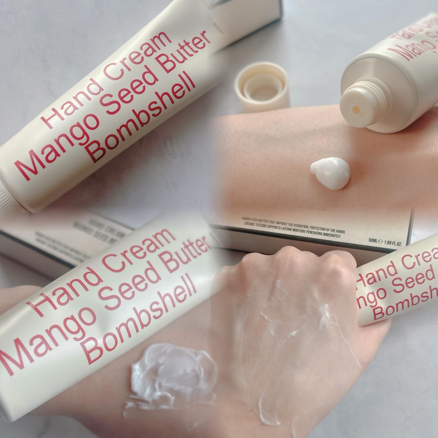 ヘトラス マンゴーシードバター パフューム ハンドクリーム/hetras/ハンドクリームを使ったクチコミ（2枚目）