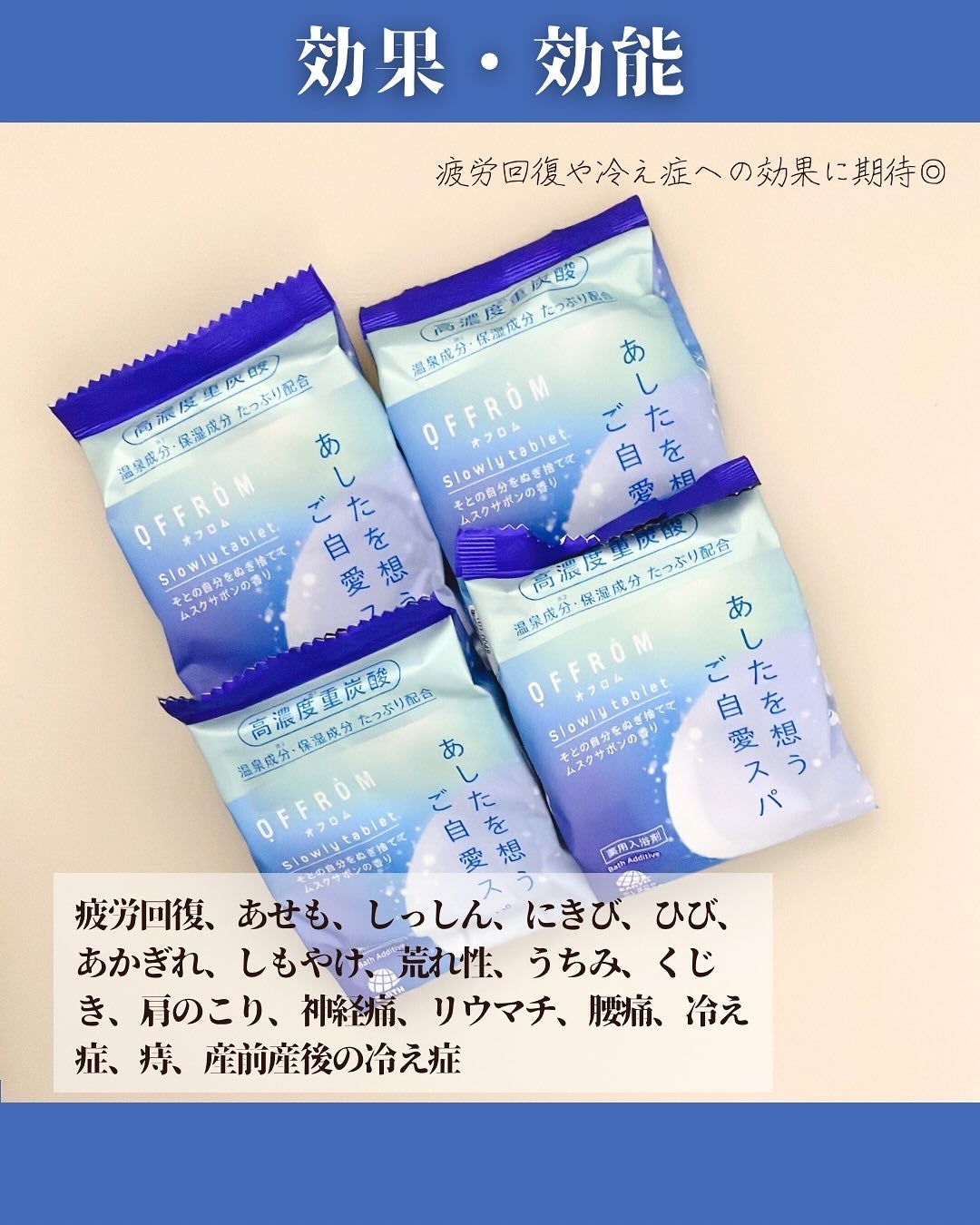 オフロム スローリータブレット/OFFROM/炭酸系入浴剤を使ったクチコミ(4枚目)