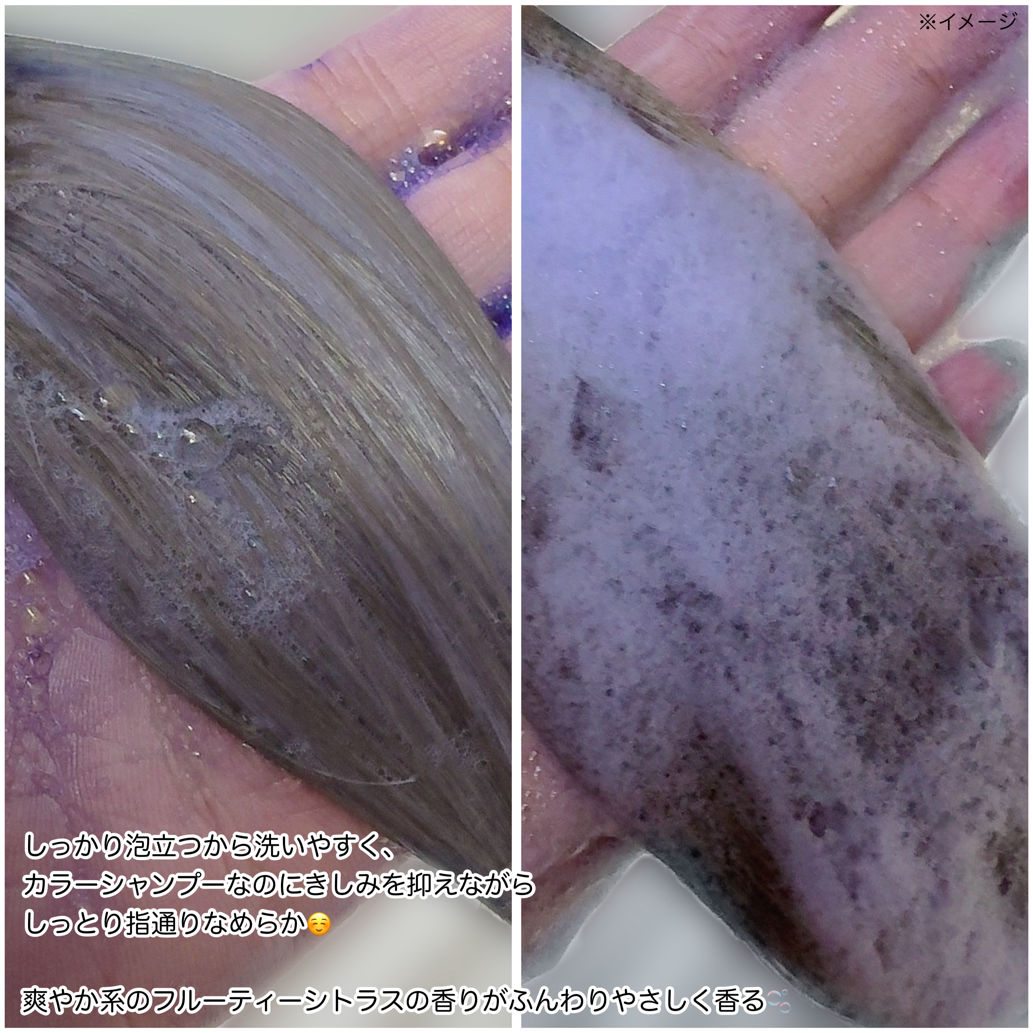カラーシャンプー　パープル/HairPalette/サロンシャンプーを使ったクチコミ（3枚目）