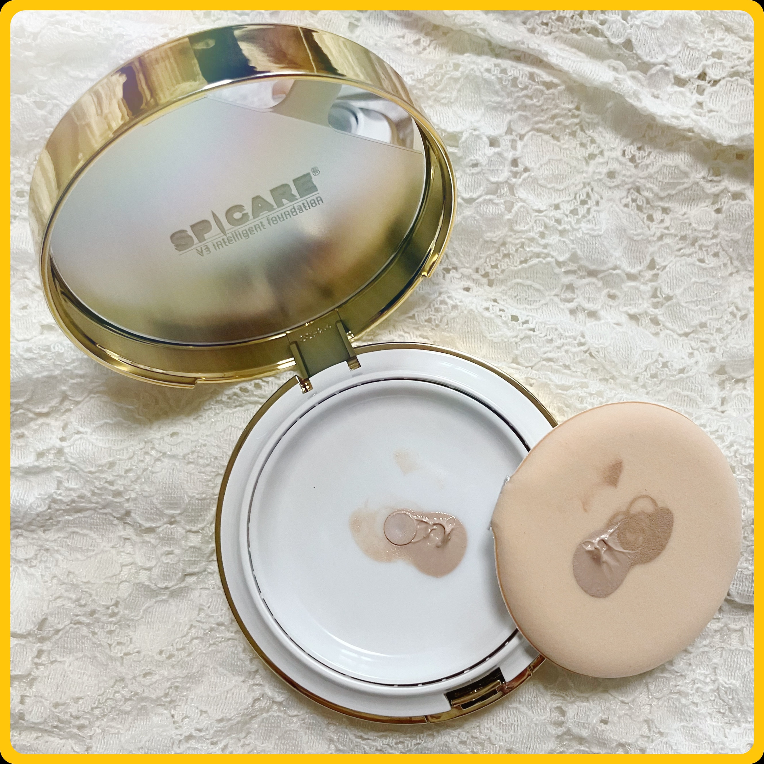 SPICARE V3 インテリジェント ファンデーション レフィル 15g（パフ付）/SPICARE/クッションファンデーションを使ったクチコミ（3枚目）