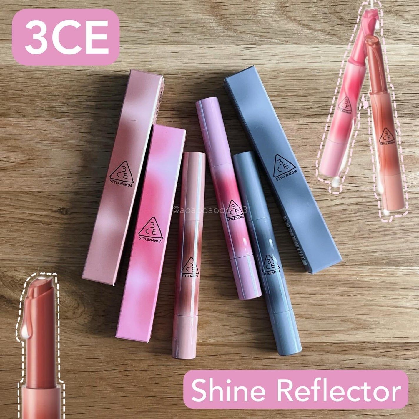 3CE シャインリフレクター/3CE/口紅を使ったクチコミ(1枚目)