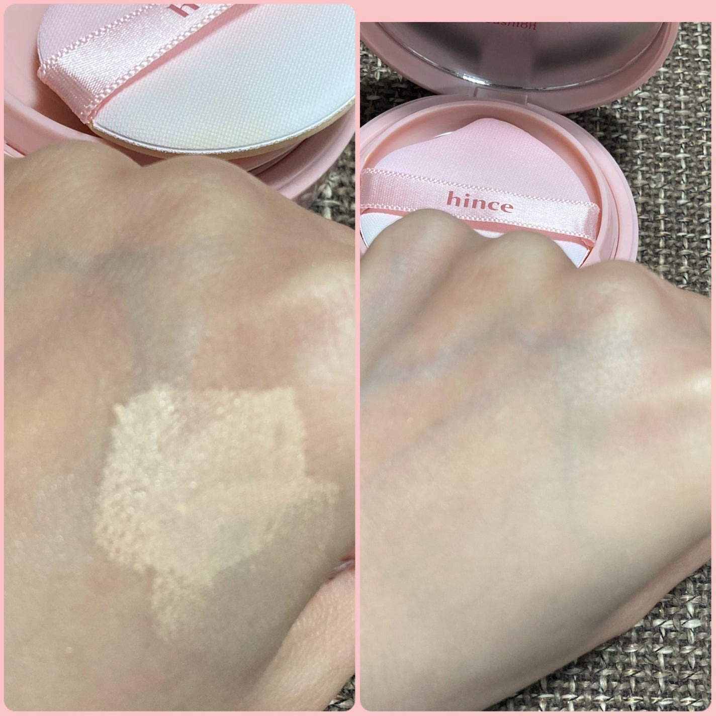 カバーマスターピンククッション/hince/クッションファンデーションを使ったクチコミ(3枚目)