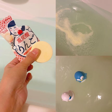 温泉撫子 重炭酸の湯 りんご/温泉撫子/炭酸系入浴剤を使ったクチコミ(3枚目)