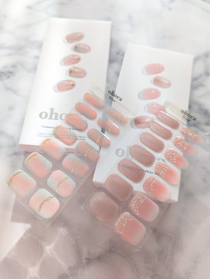 セミキュアジェルネイル(ハンド)/ohora/ネイルシールを使ったクチコミ(5枚目)