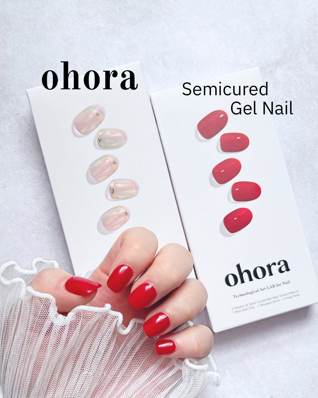セミキュアジェルネイル（ハンド）/ohora/ネイルシールを使ったクチコミ（1枚目）