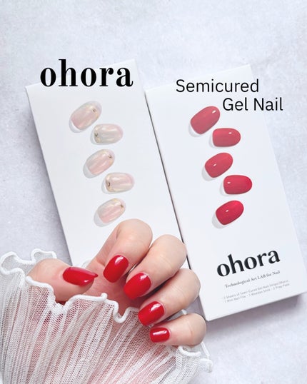セミキュアジェルネイル(ハンド)/ohora/ネイルシールを使ったクチコミ(1枚目)