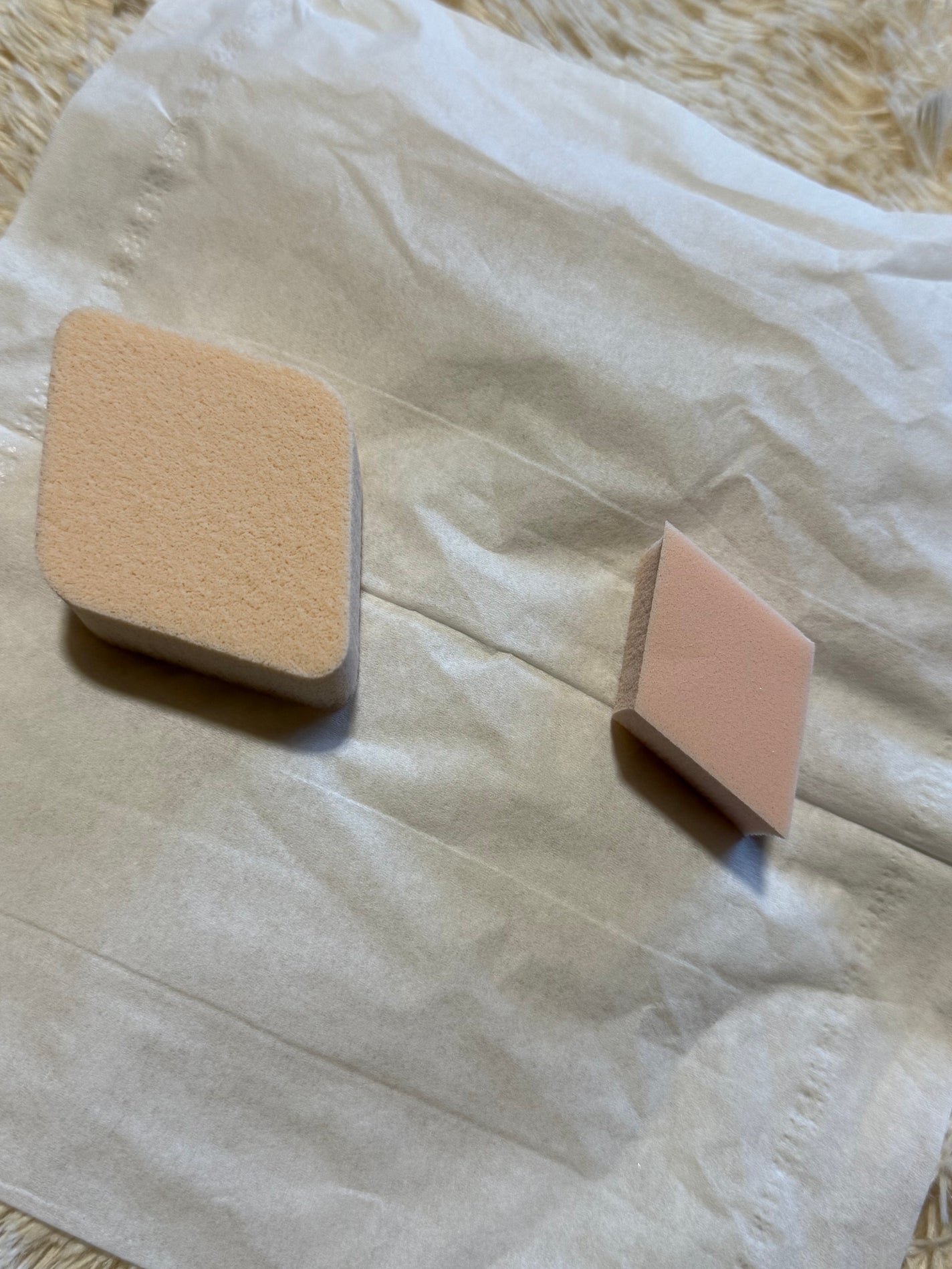 バリュースポンジ ダイヤ型 タイプM 6P/ロージーローザ/パフ・スポンジを使ったクチコミ(2枚目)