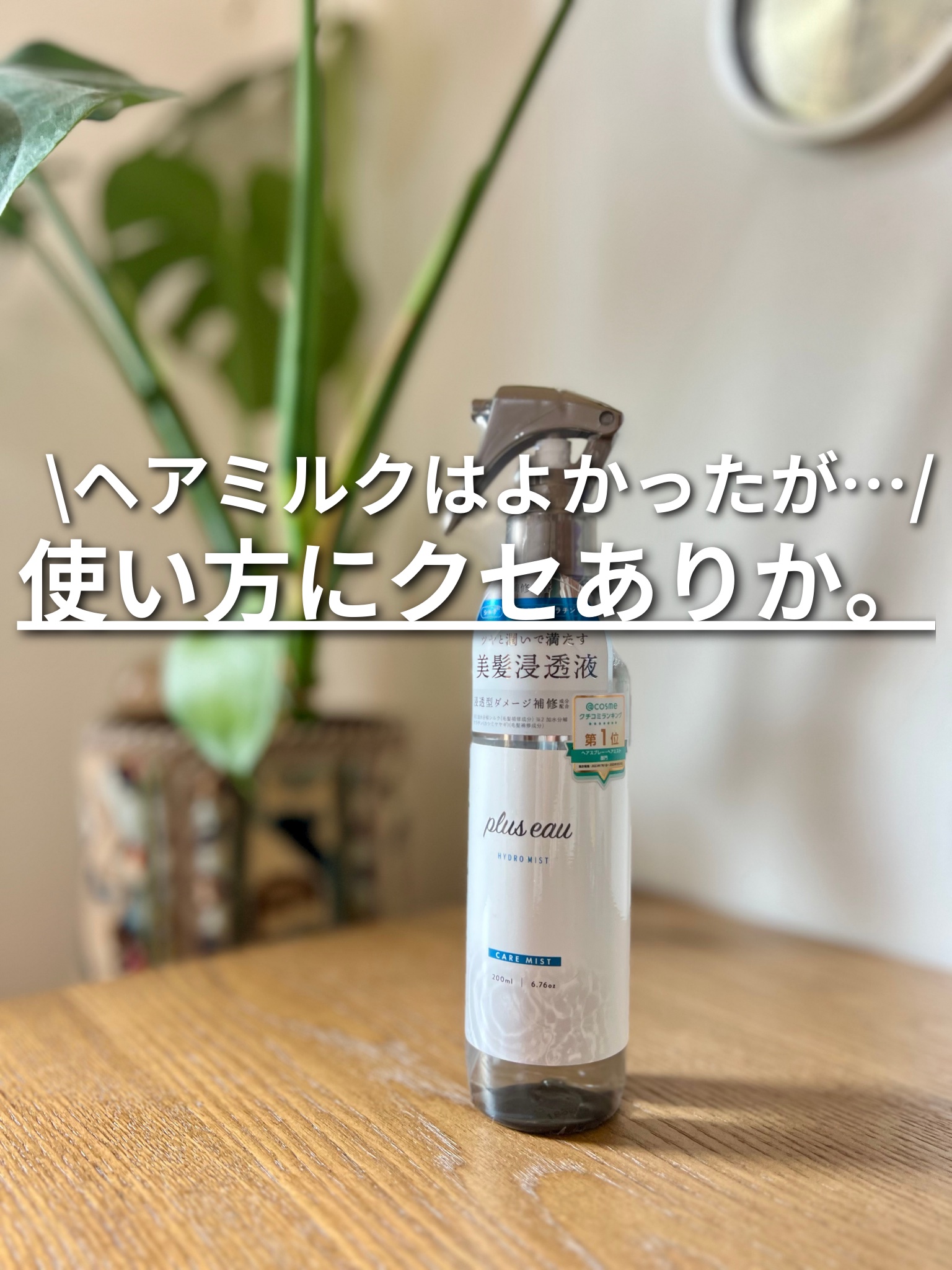 ハイドロミストN/plus eau/アウトバストリートメントを使ったクチコミ（1枚目）