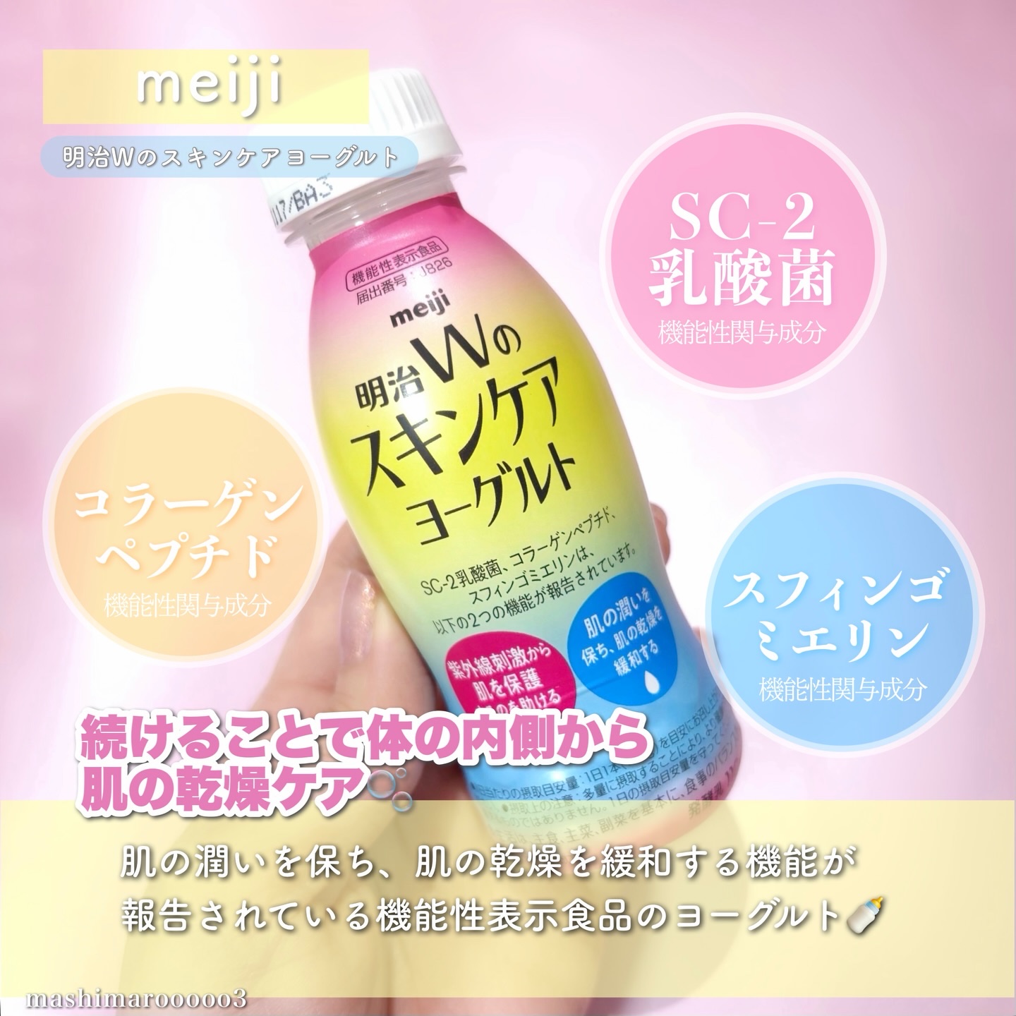 明治Ｗのスキンケアヨーグルト/明治/飲むヨーグルトを使ったクチコミ（2枚目）