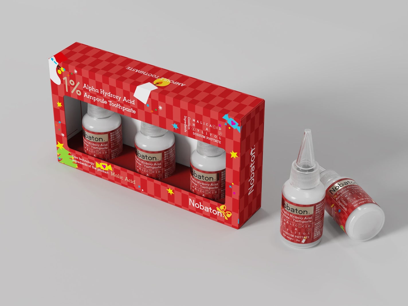 1% AHA アンプルトゥースペースト Nobaton.