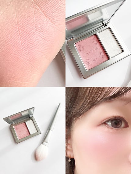 VDL VDL チークステイン ブラッシャー&ハイライターのクチコミ「✧*
VDLのホリデーコスメ
ファッションブランドのSoft Seoulとのコラボで、ぽよんチ.....」(2枚目)