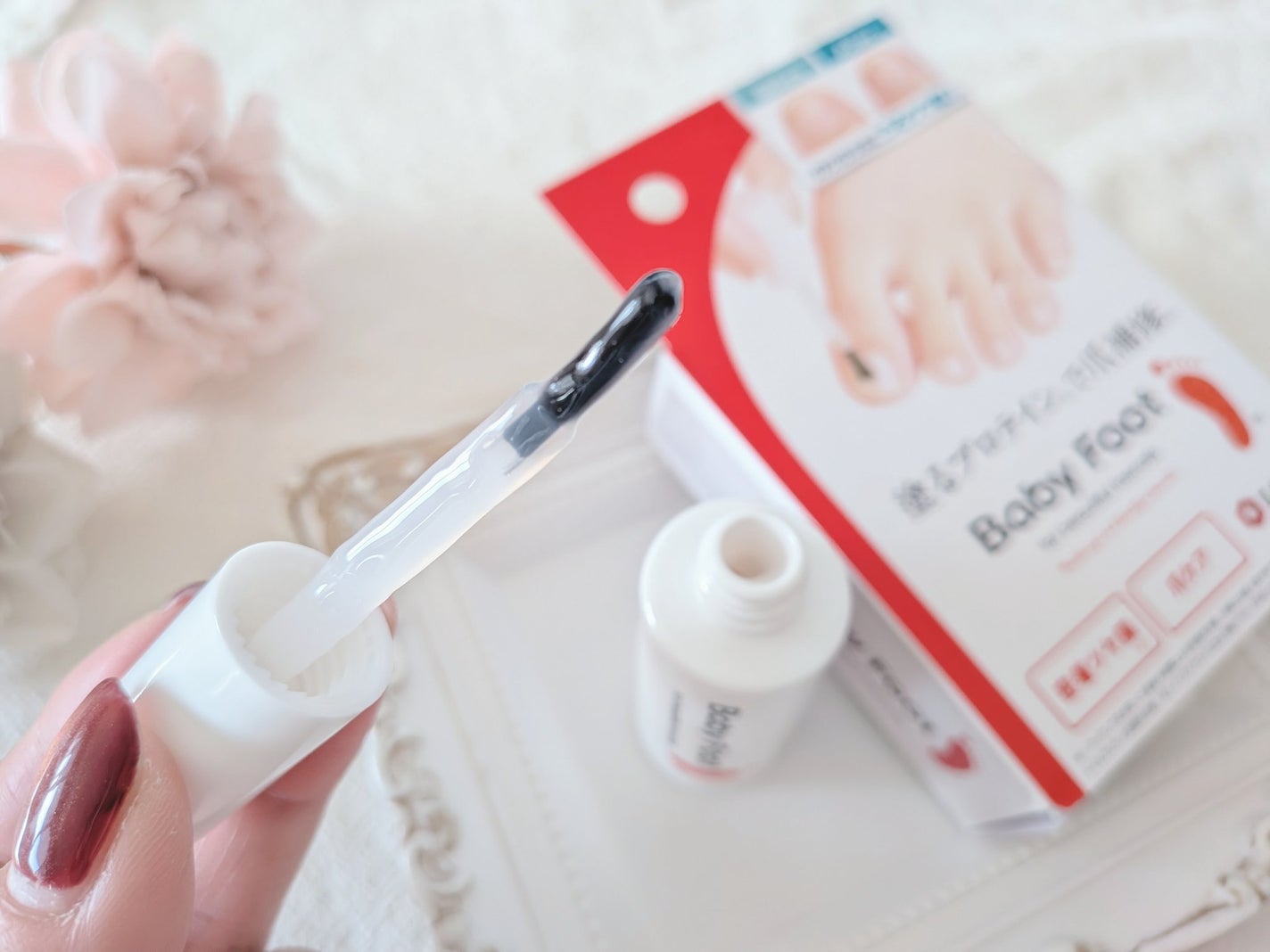 ベビーフット 足爪プロティンパック/ベビーフット/レッグ・フットケアを使ったクチコミ(3枚目)