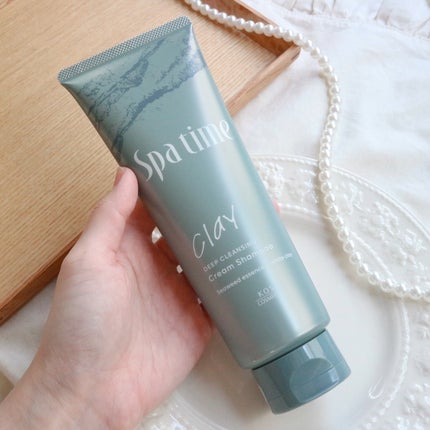 スパタイム クリームシャンプー (ディープクレンジング)/Spa time/市販シャンプーを使ったクチコミ(3枚目)