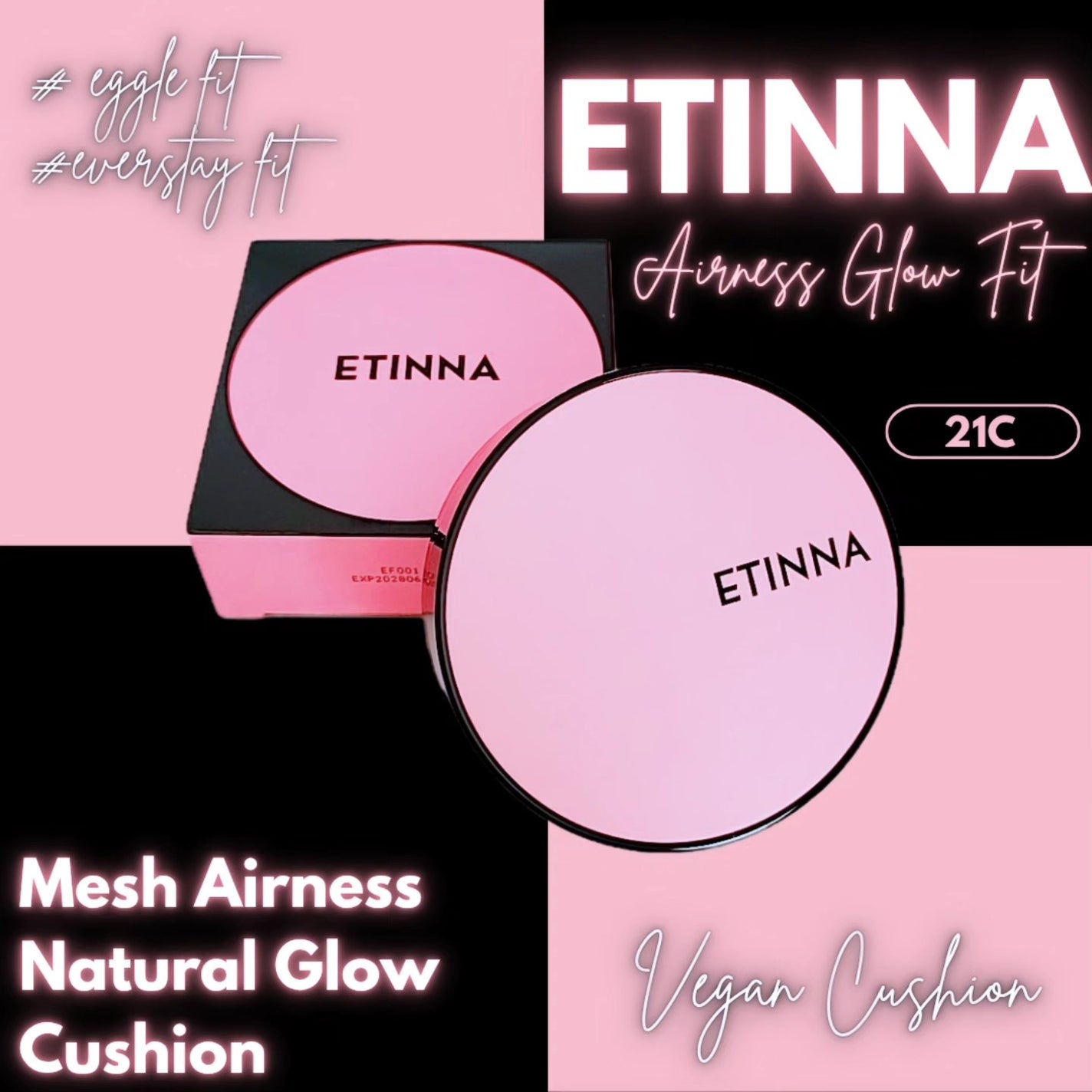 エティナ メッシュエアネス ナチュラルグロウ クッション/ETINNA/クッションファンデーションを使ったクチコミ(1枚目)