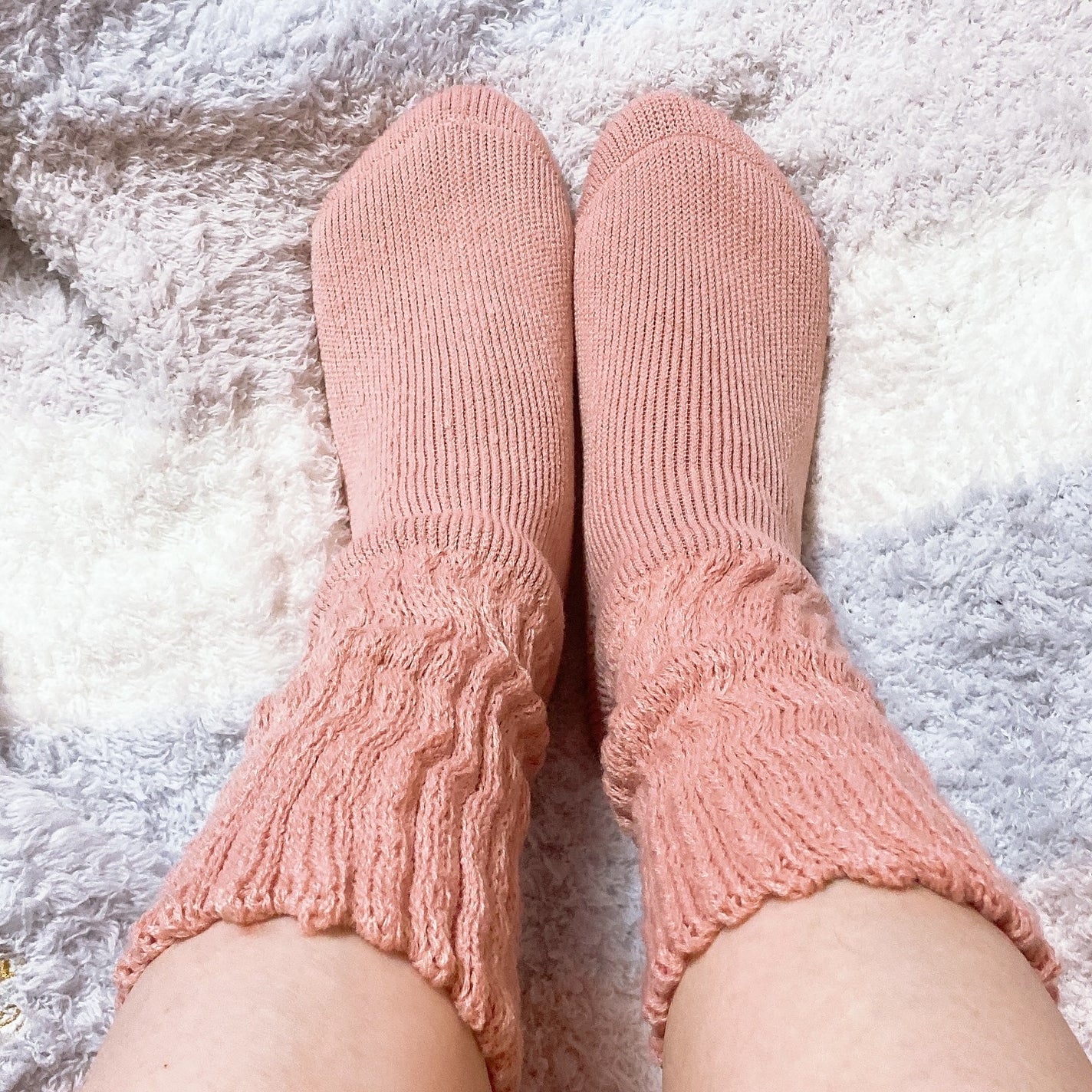 &ONDO 起毛であったかルームソックス ミドル丈/サーモス/暖かい靴下を使ったクチコミ(3枚目)