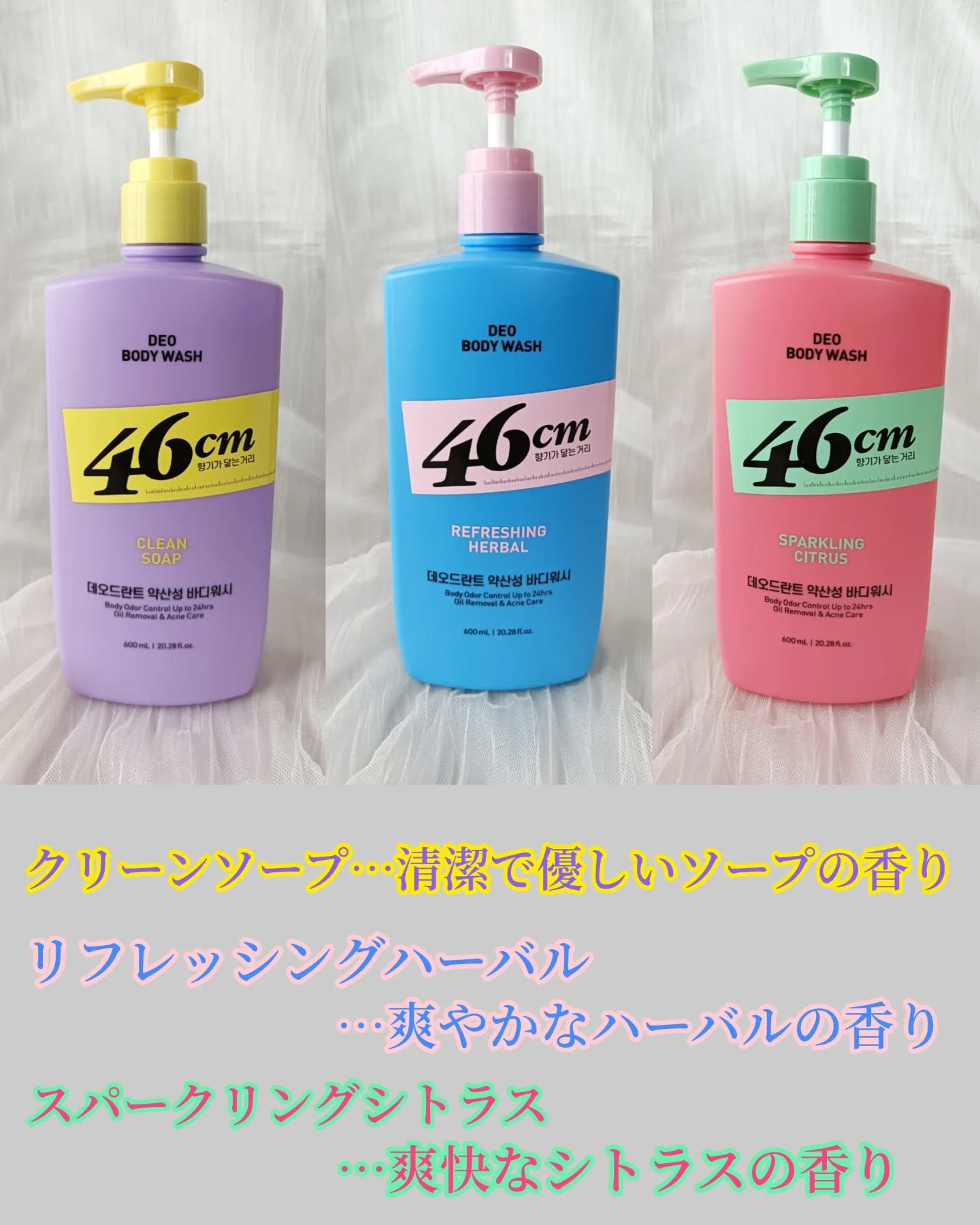 ボディウォッシュ　クリーンソープ/46cm/ボディソープを使ったクチコミ（3枚目）